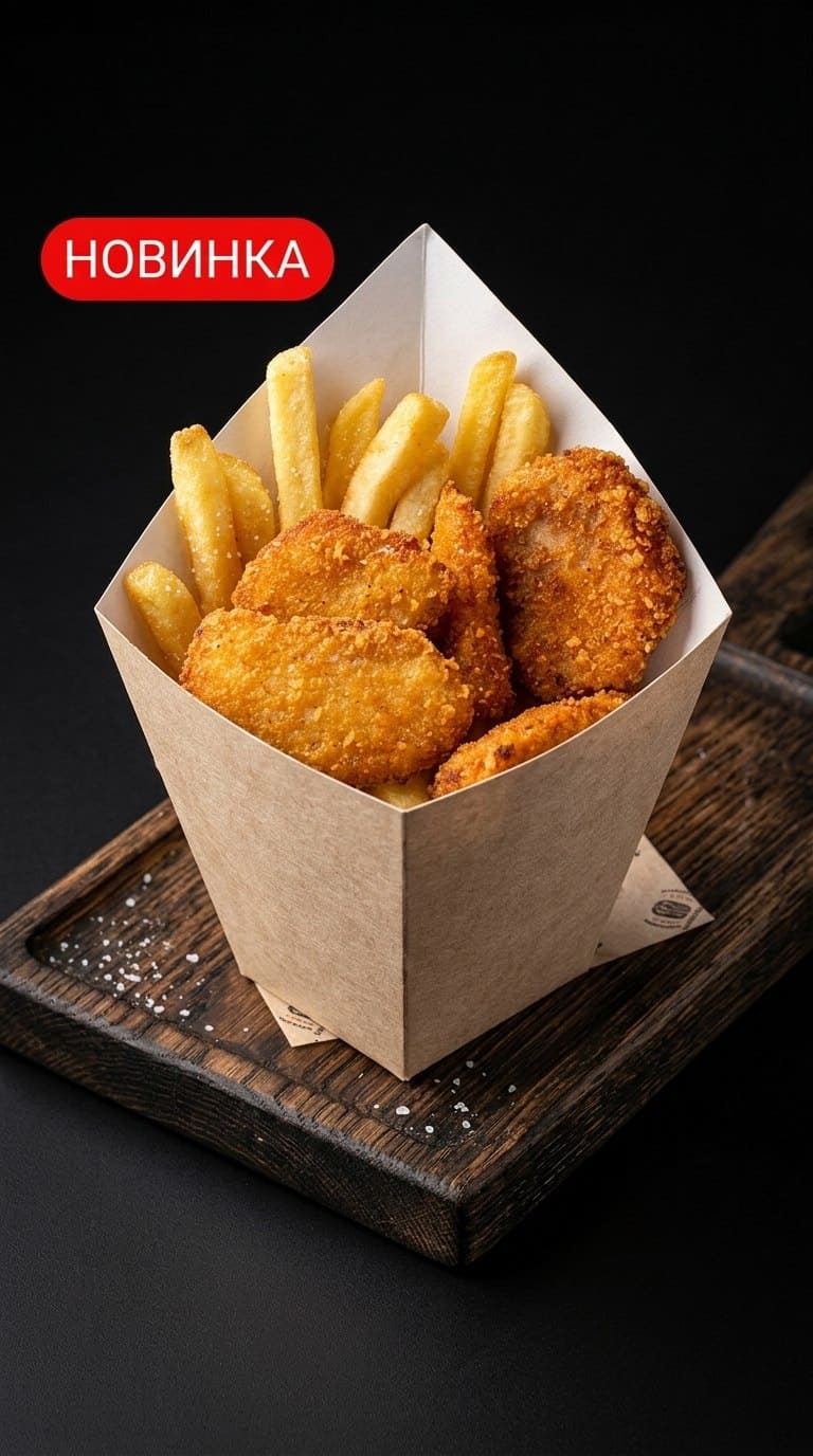 Фото Картофельный кулек с наггетсами