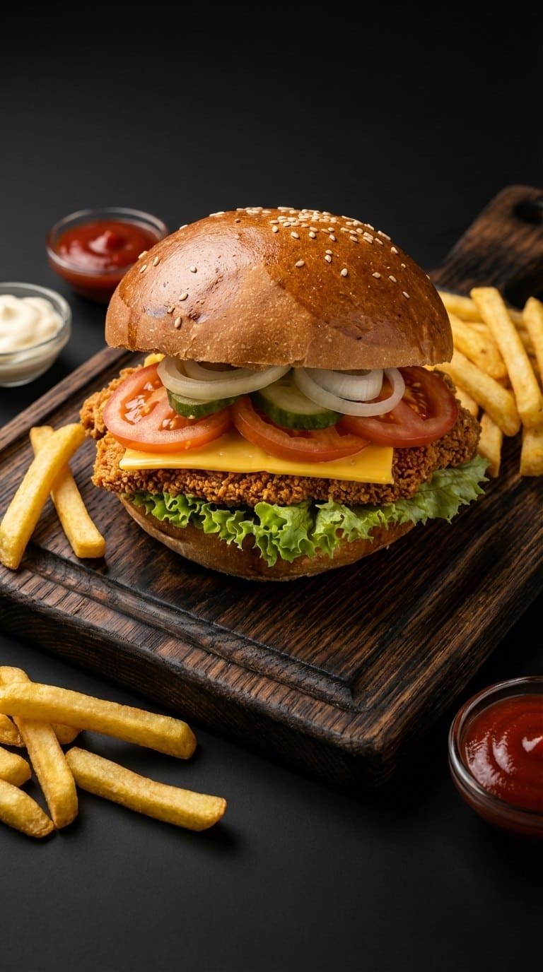 Фото Чикен чизбургер